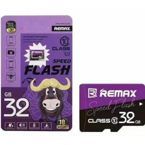 Remax Κάρτα Μνήμης microSDHC 32GB Class 10 High Speed ​​Flash Card