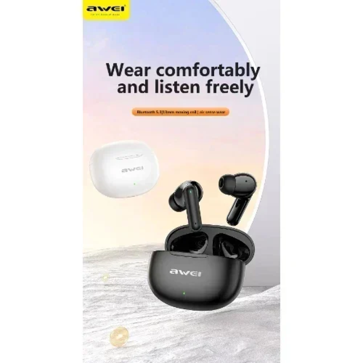 Μίνι Ασύρματα Ακουστικά Bluetooth 5.3 με θήκη φόρτισης Awei T71