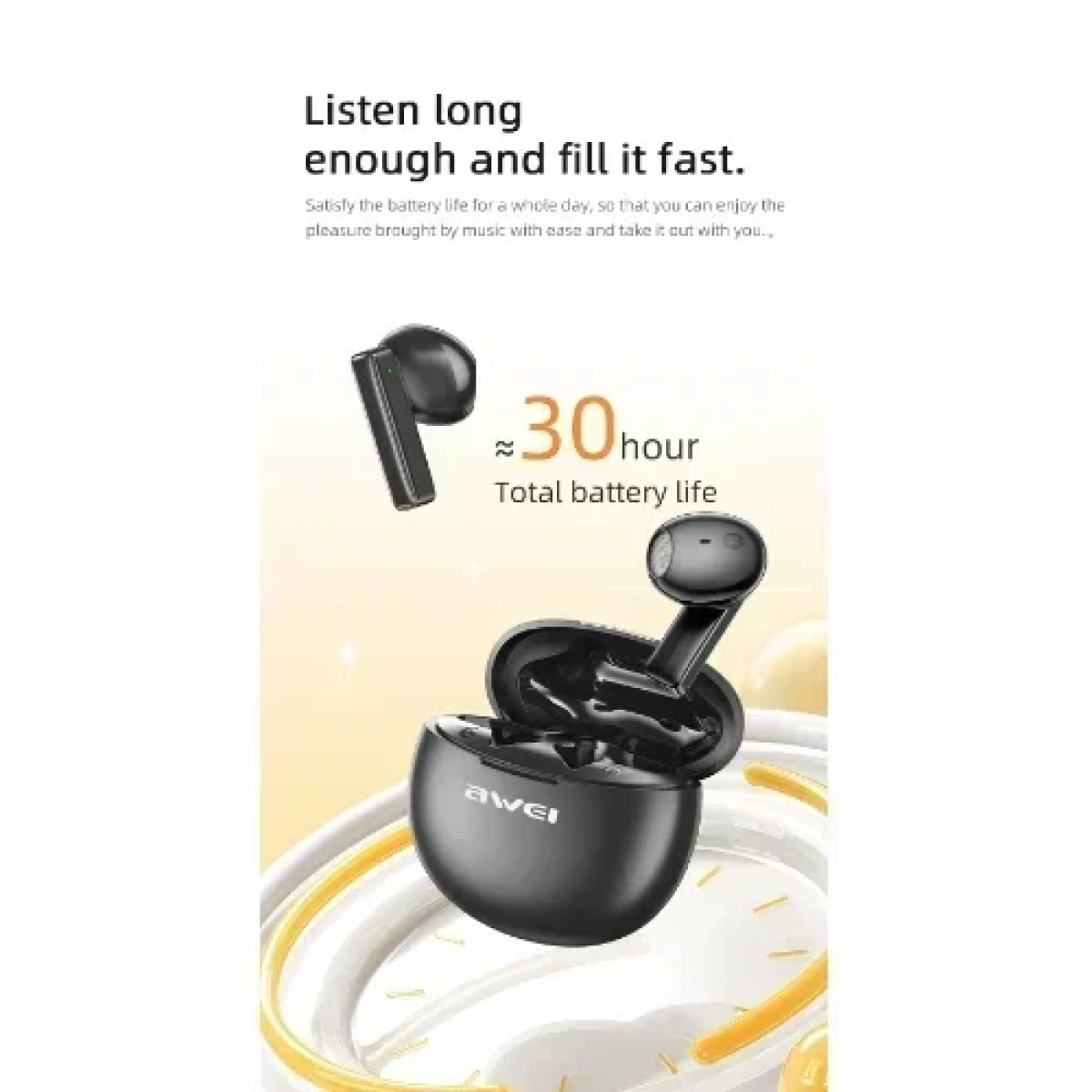 Μίνι Ασύρματα Ακουστικά Bluetooth 5.3 με θήκη φόρτισης Awei T87