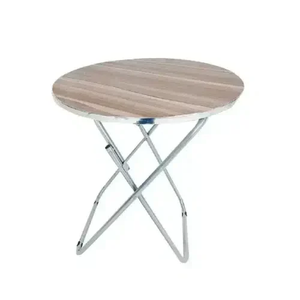 Πτυσσόμενο Στρογγυλό Τραπεζάκι με Σκελετό Αλουμινίου 60x60