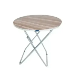 Πτυσσόμενο Στρογγυλό Τραπεζάκι με Σκελετό Αλουμινίου 60x60