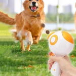 Διαδραστικό Παιχνίδι Κατοικιδίων Εκτόξευσης Φαγητού Pet Food Launch Gun Λευκό/Πορτοκαλί