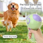 Διαδραστικό Παιχνίδι Κατοικιδίων Εκτόξευσης Φαγητού Pet Food Launch Gun Πράσινο/Μωβ