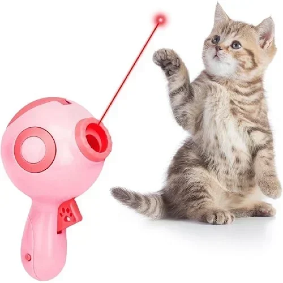 Διαδραστικό Παιχνίδι Κατοικιδίων Εκτόξευσης Φαγητού Pet Food Launch Gun Ροζ