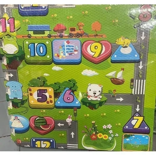 Παιδικό Πάτωμα Παζλ Απο Καουτσούκ 1 Τεμ 60X60Cm