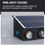 Επιτοίχιο Ηλιακό Φωτιστικό RGB 8LED Andowl Q-TY007