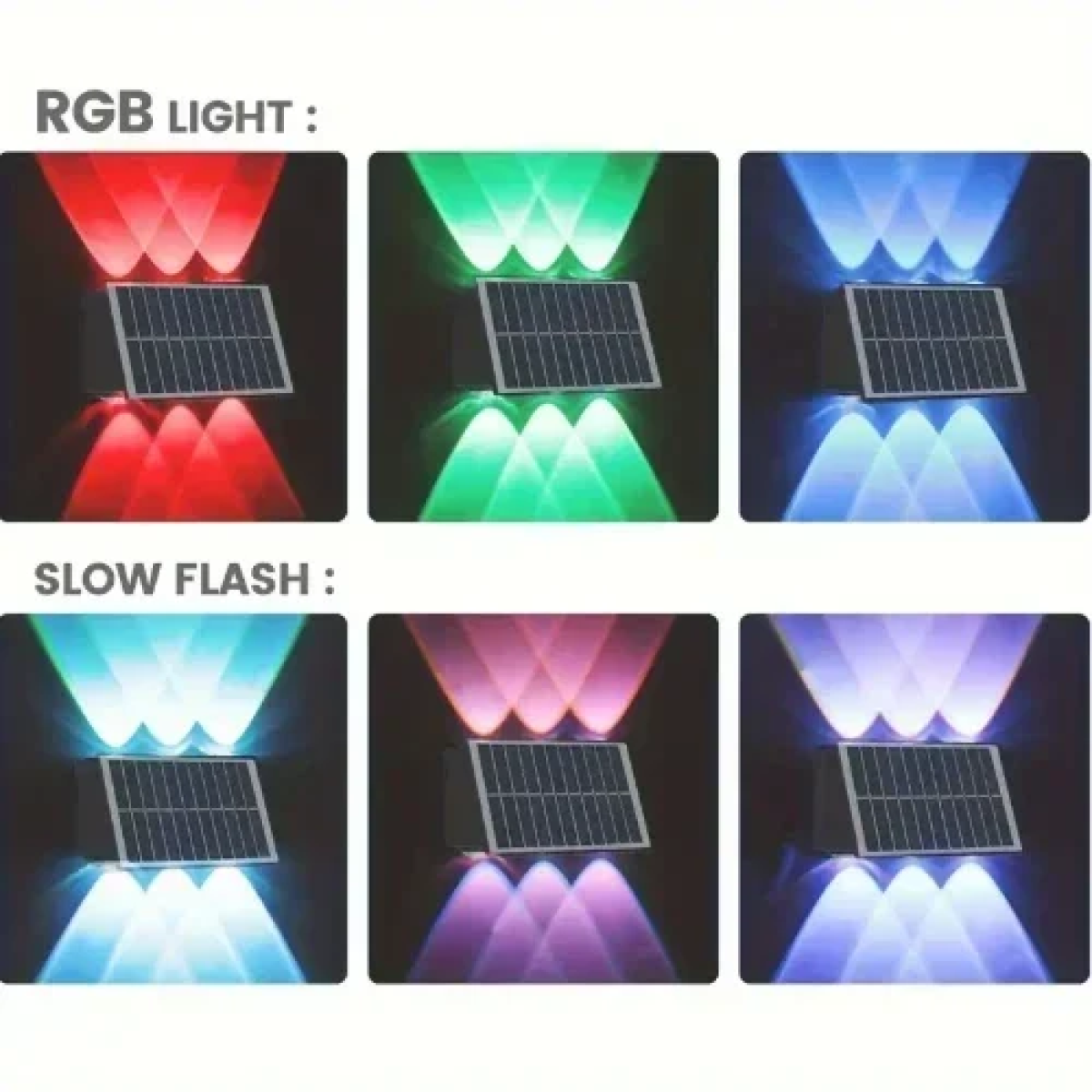 Επιτοίχιο Ηλιακό Φωτιστικό RGB 8LED Andowl Q-TY007