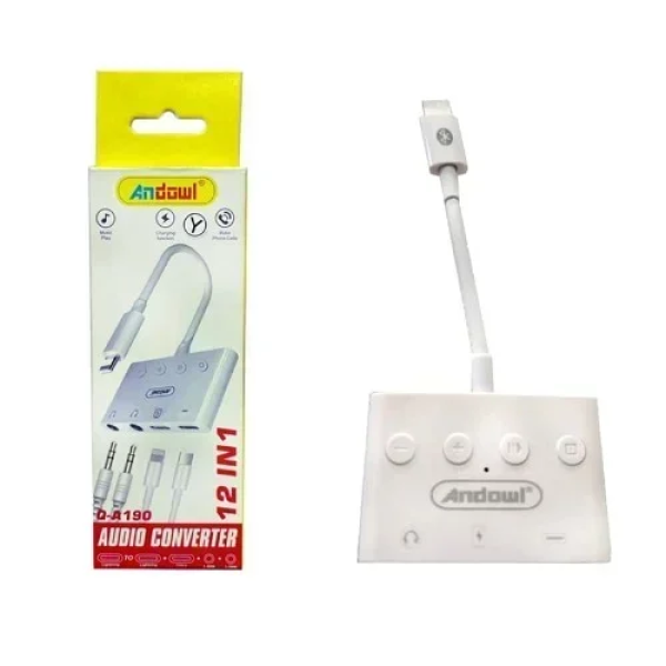 Andowl Αντάπτορας Ήχου 12 σε 1 για iPhone Q-A190 – 12in1 Audio Converter