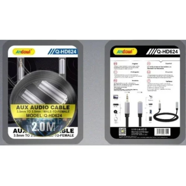 Andowl Καλώδιο ήχου 3.5mm σε 3.5mm 2m Q-HD624