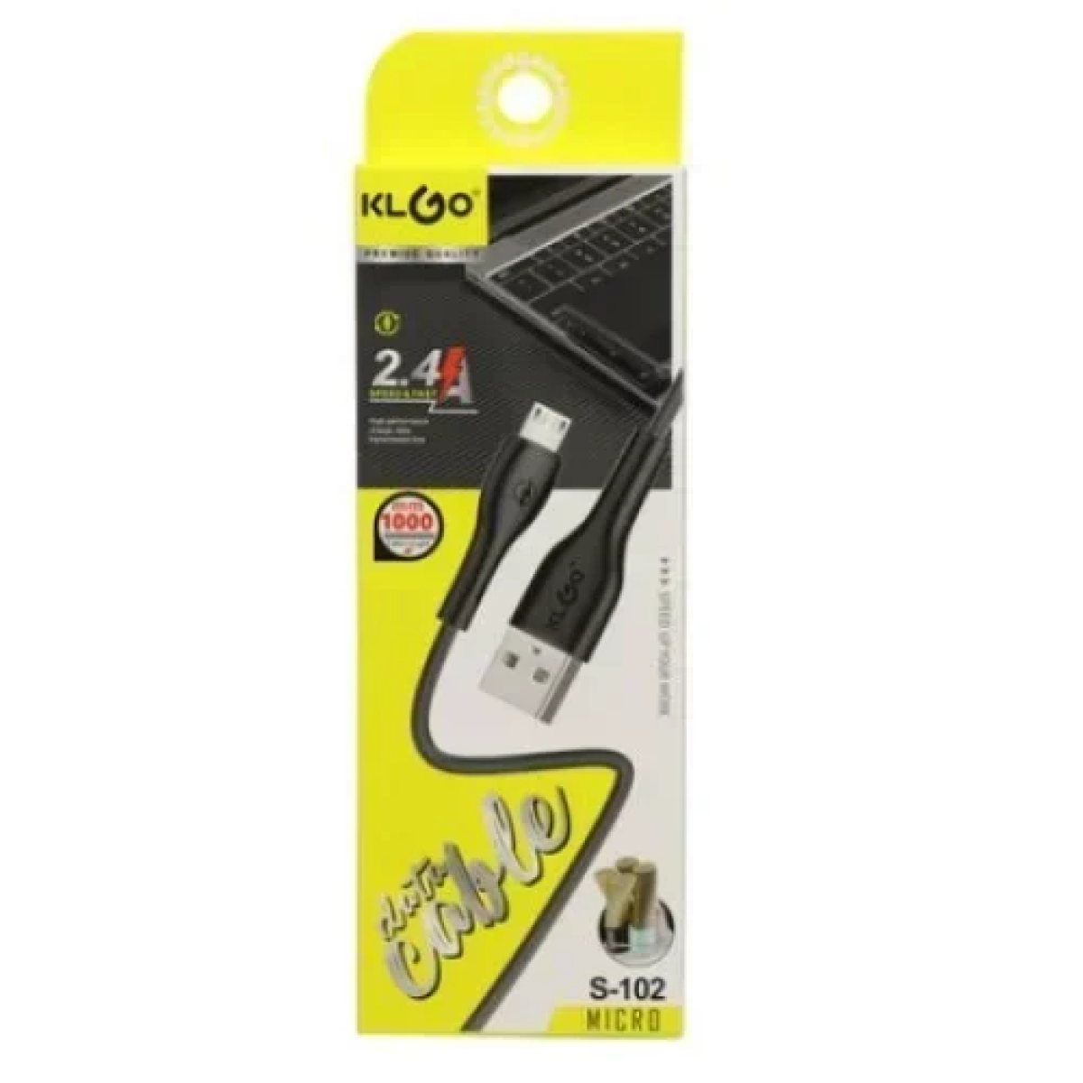 Καλώδιο USB 2.0 σε Micro USB 1m KLGO S-102 Μαύρο