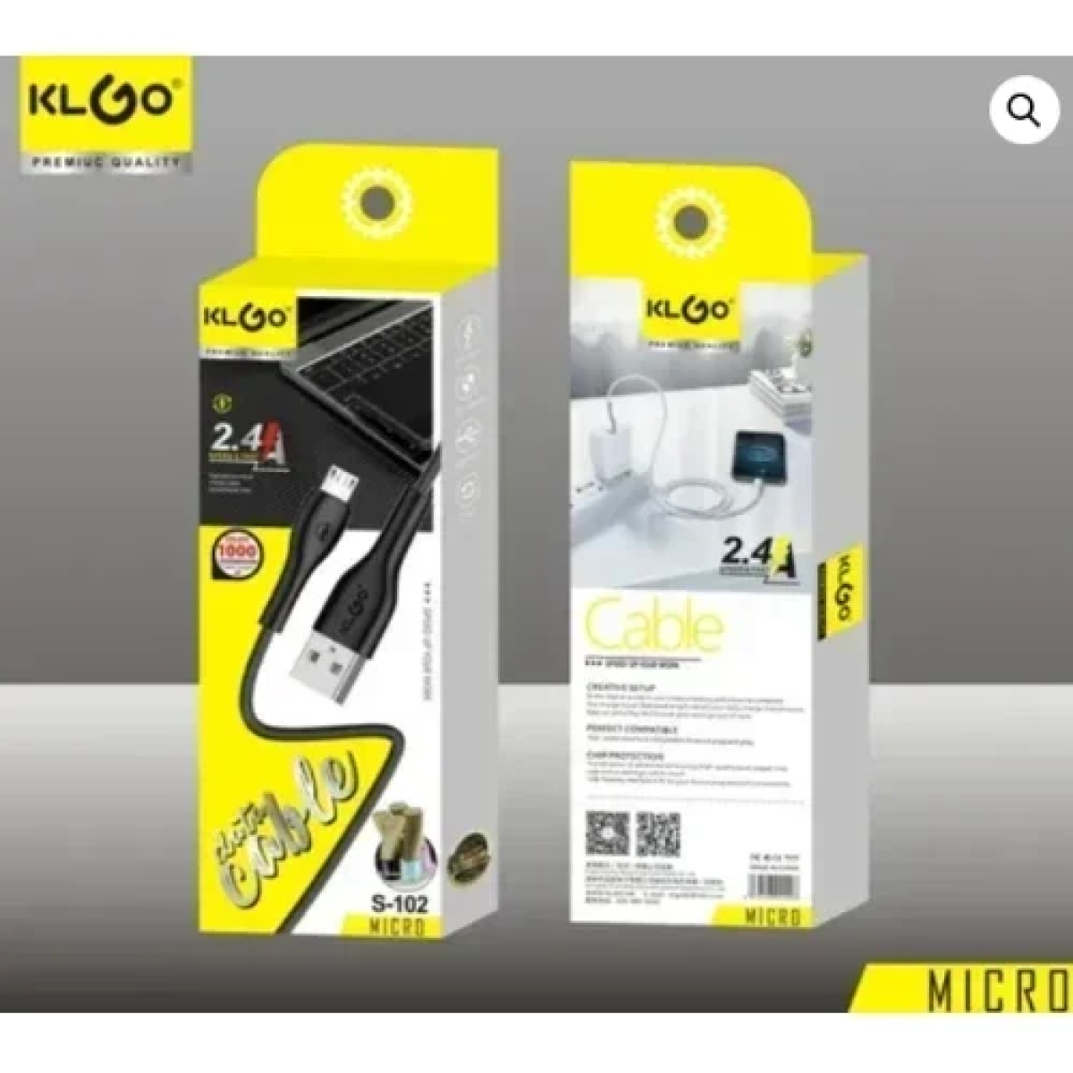 Καλώδιο USB 2.0 σε Micro USB 1m KLGO S-102 Μαύρο