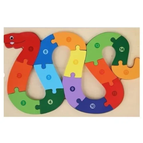 Ανάγλυφο Ξύλινο Παζλ 3D 29.5x18 εκ. Jigsaw Puzzles - Φίδι