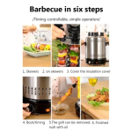 Ηλεκτρική Κάθετη Ψησταριά Αυτόματη Περιστρεφόμενη χωρίς καπνό με 9 sticks