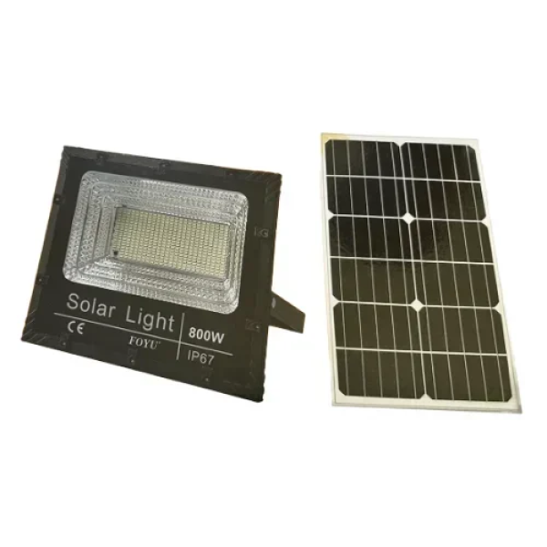 Ηλιακός Προβολέας 425LED 800W IP67 6500K με Φωτοβολταϊκό Πάνελ & Τηλεχειριστήριο FOYU F31