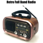 Φορητό Επαναφορτιζόμενο Retro Ραδιόφωνο Bluetooth, USB Golon RX-BT618S Χρυσό