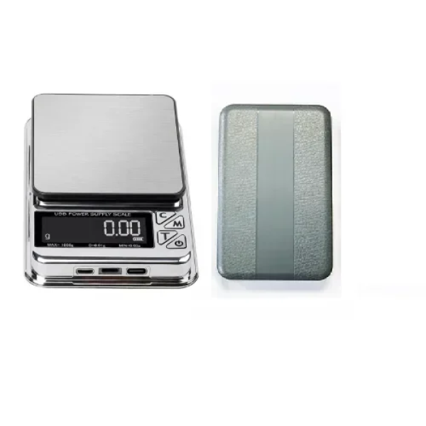 Επαναφορτιζόμενη Ζυγαριά Ακριβείας 0.01g-500g CD-123 - Ασημί/Γκρι