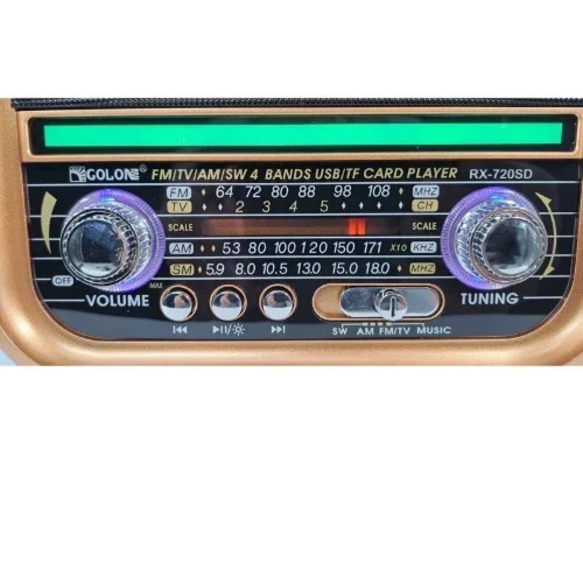 Ηλιακό Ραδιόφωνο Retro LED Bluetooth / USB RX-720SD