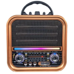 Ηλιακό Ραδιόφωνο Retro LED Bluetooth / USB RX-720SD Ανοιχτό Καφέ