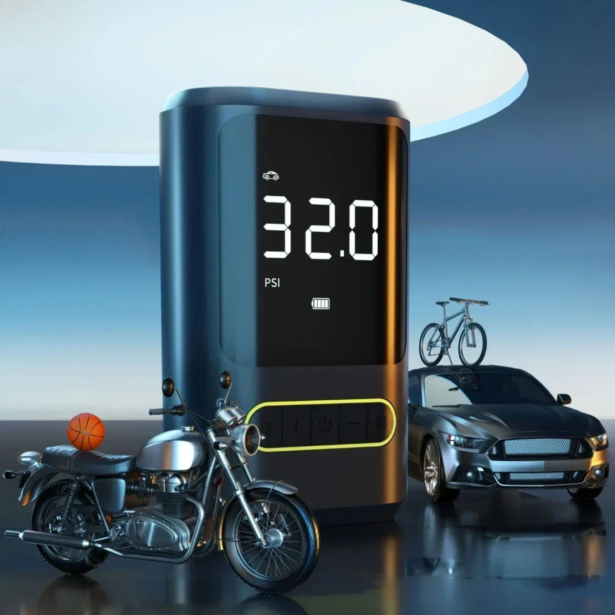 Φορητή Αντλία Αέρα Αυτοκινήτου 150PSI με οθόνη LCD ATJ-8466