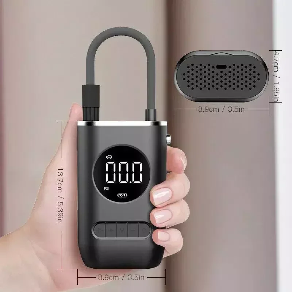 Φορητή Αντλία Αέρα Αυτοκινήτου 4000mAh 150PSI με οθόνη LCD CZK-3668