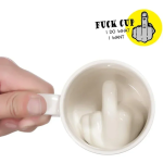 Κεραμική Κούπα Up Yours 350 ml Ανάγλυφο Χέρι με Σηκωμένο Δάχτυλο στο Εσωτερικό