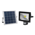 Ηλιακός Solar προβολέας αδιάβροχος 20W 1 SMD COB 6500K 1800LM με φωτοβολταϊκό πάνελ και ανιχνευτή κίνησης IP65