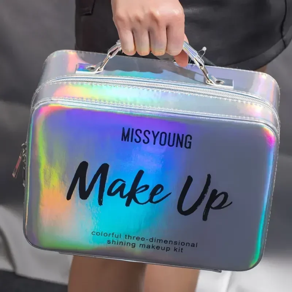 Βαλιτσάκι Μακιγιάζ 34 τμχ – Miss Young Make Up Kit 23288 Ασημί