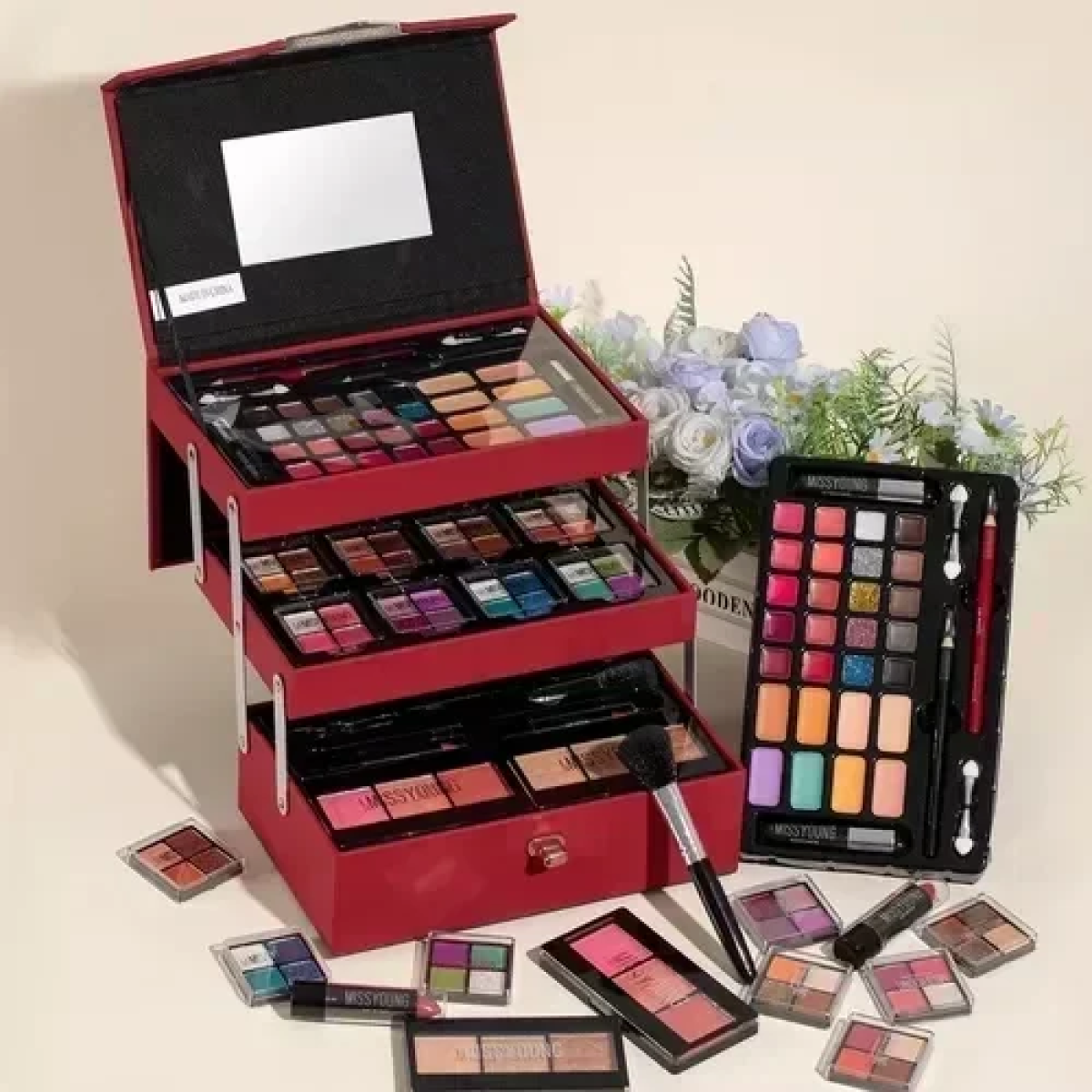 Βαλιτσάκι Μακιγιάζ 77 τμχ – Miss Young Make Up Kit 23289 Κόκκινο