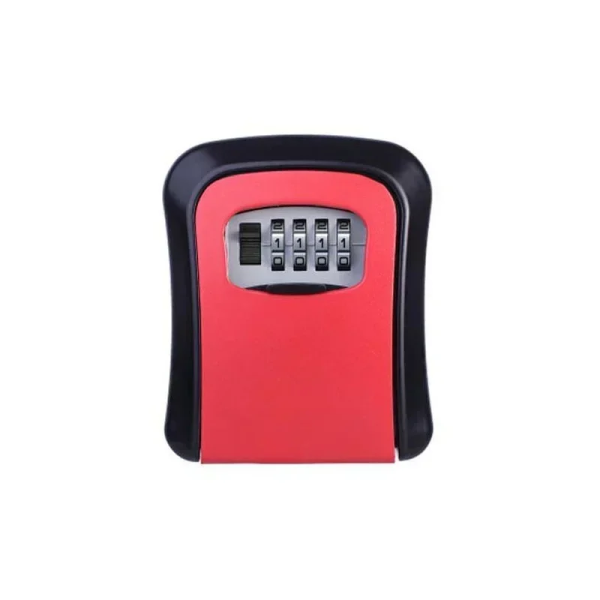 Επιτοίχια Κλειδοθήκη με κωδικό ασφαλείας 4 ψηφίων Κόκκινο/Μαύρο