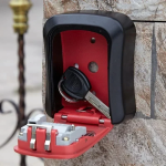 Επιτοίχια Κλειδοθήκη με κωδικό ασφαλείας 4 ψηφίων Κόκκινο/Μαύρο