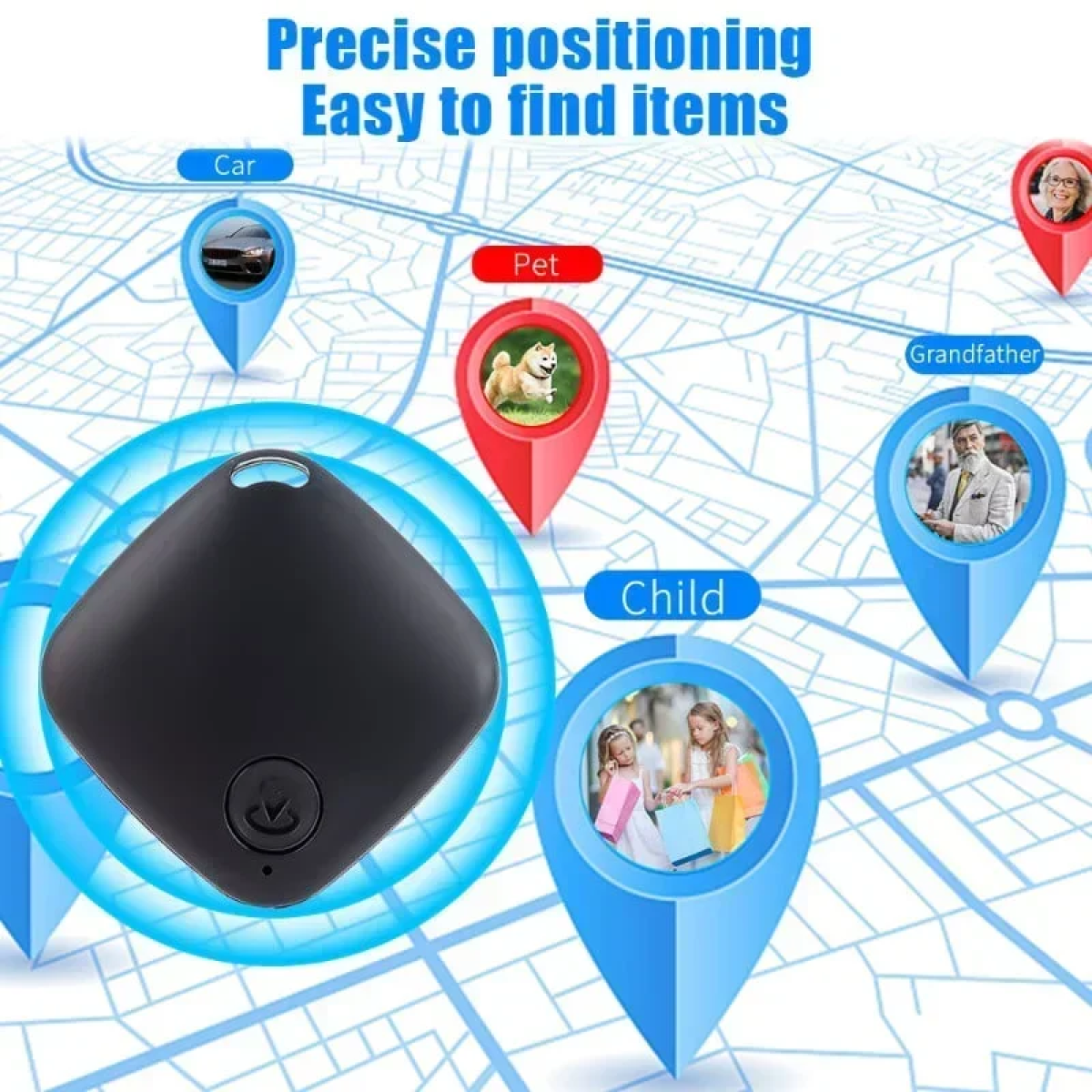 Συσκευή Bluetooth Εντοπισμού Αντικειμένων-μίνι GPS Tracker Αντικλεπτική συσκευή