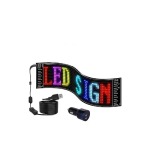 LED Εύκαμπτη Οθόνη-Πάνελ Bluetooth Προσαρμοσμένο Κείμενο/Κινούμενη Εικόνα μέσω App για Αυτοκίνητο 10x37 cm