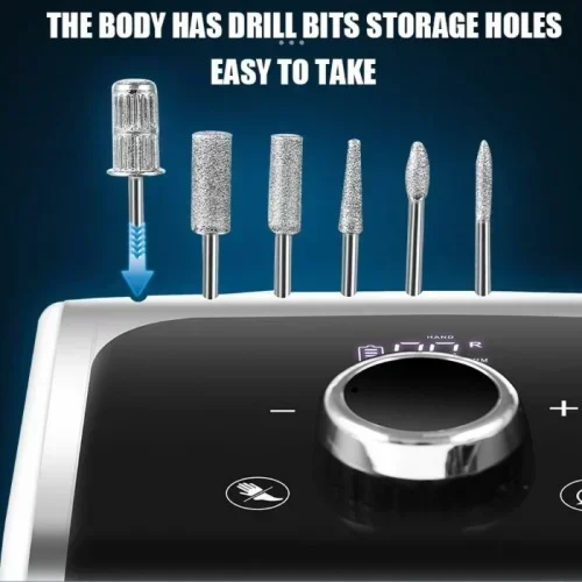 Ηλεκτρικός Τροχός Νυχιών Manicure & Pedicure BQ758 50W - Λευκό