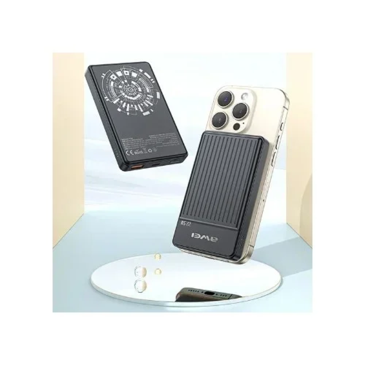 Powerbank 22.5w 10000mah με μαγνητική ασύρματη φόρτιση Magsafe 15W Awei P33K