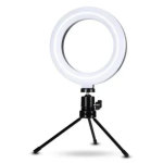 Επαγγελματικό Ring Light LED 15cm dimmable με 3 διαφορετικούς φωτισμούς CXB-160