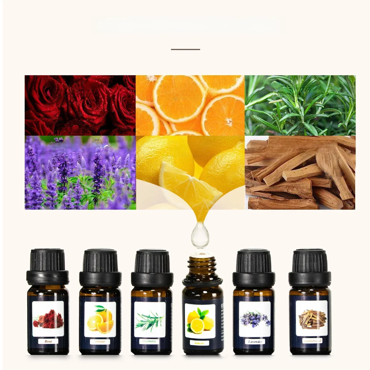 Σετ Αιθέρια Έλαια 6 Τεμαχίων Essential Oils