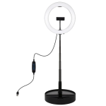 Φωτιστικό Ring LED 10.2″ USB Λευκού Φωτισμού με Τηλεσκοπική Βάση 140cm & Τηλεχειριστήριο Puluz PU480 – Μαύρο