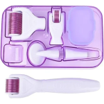 Σετ 6 σε 1 Derma Roller με βελόνες τιτανίου για Αντιγήρανση 0.5-2mm