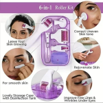 Σετ 6 σε 1 Derma Roller με βελόνες τιτανίου για Αντιγήρανση 0.5-2mm