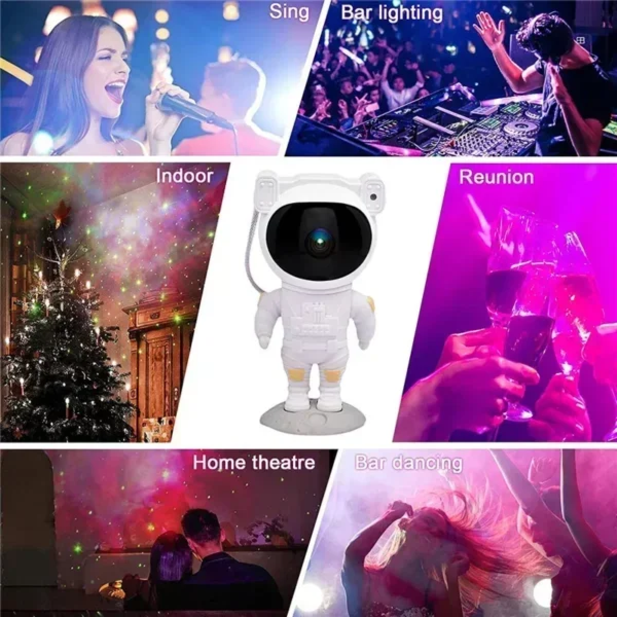 Γαλαξιακός Προβολέας Αστροναύτης LED RGB FOYU FO-12-19