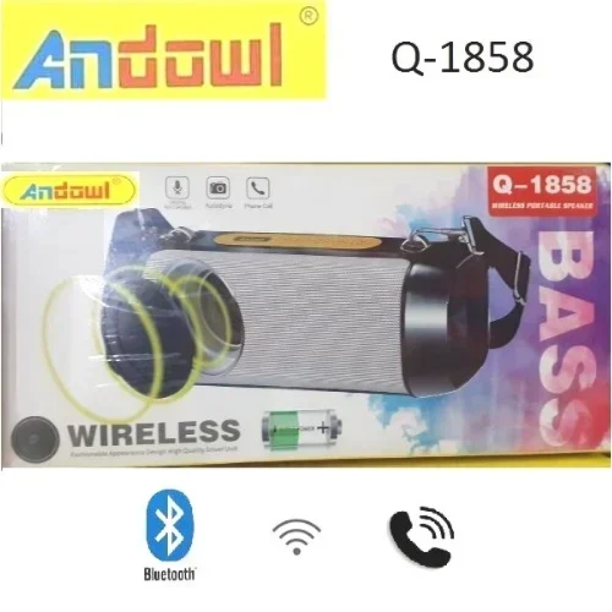 Ασύρματο Φορητό Ηχείο Bluetooth Andowl Q-1858 Μπλε