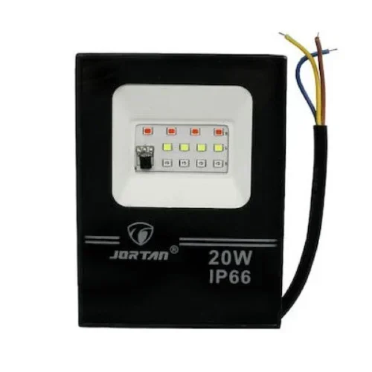 Αδιάβροχος προβολέας LED 20W με τηλεχειριστήριο IP66 Jortan TGTGD-TP20W
