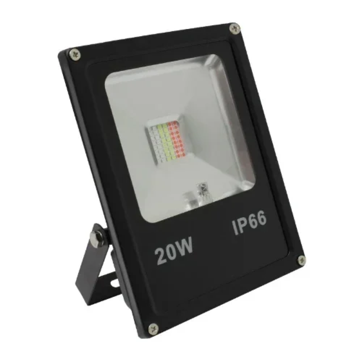 LED Αδιάβροχος Προβολέας dimmable 20W 220V RGB 1800LM IP66 με τηλεχειριστήριο μαύρος OEM