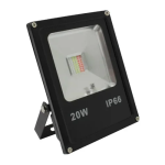 LED Αδιάβροχος Προβολέας dimmable 20W 220V RGB 1800LM IP66 με τηλεχειριστήριο μαύρος OEM