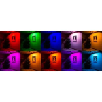 LED Αδιάβροχος Προβολέας dimmable 20W 220V RGB 1800LM IP66 με τηλεχειριστήριο μαύρος OEM