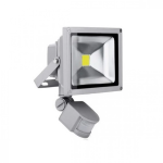 LED Αδιάβροχος Προβολέας 10W Εξωτερικού Χώρου Ψυχρού Φωτισμού με Αισθητήρα Κίνησης & Φωτός & Χρονοδιακόπτη