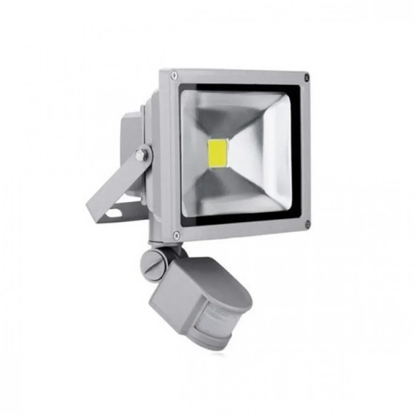 LED Αδιάβροχος Προβολέας 10W Εξωτερικού Χώρου Ψυχρού Φωτισμού με Αισθητήρα Κίνησης & Φωτός & Χρονοδιακόπτη