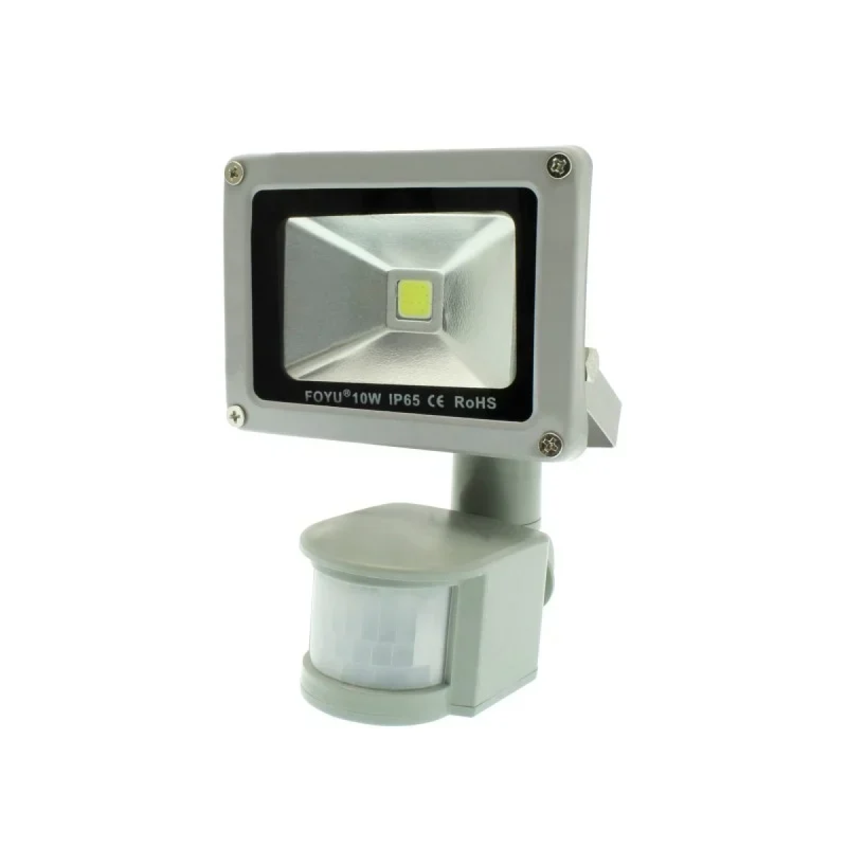 LED Αδιάβροχος Προβολέας 10W Εξωτερικού Χώρου Ψυχρού Φωτισμού με Αισθητήρα Κίνησης & Φωτός & Χρονοδιακόπτη