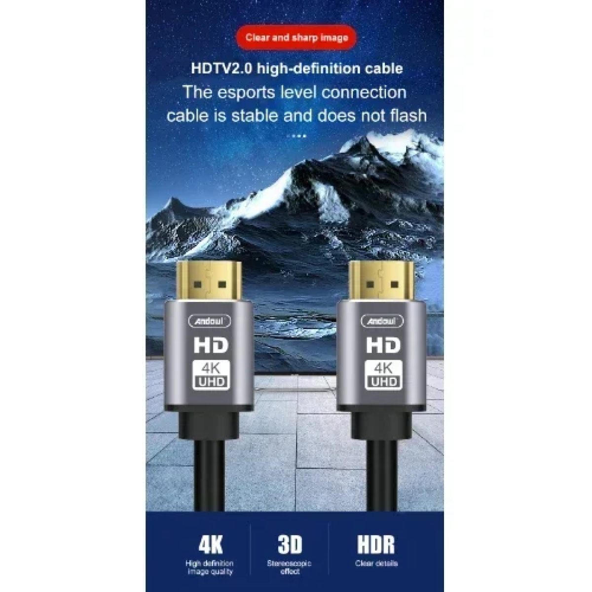 Καλώδιο 3m HDMI σε HDMI 4K Andowl Q-HD030