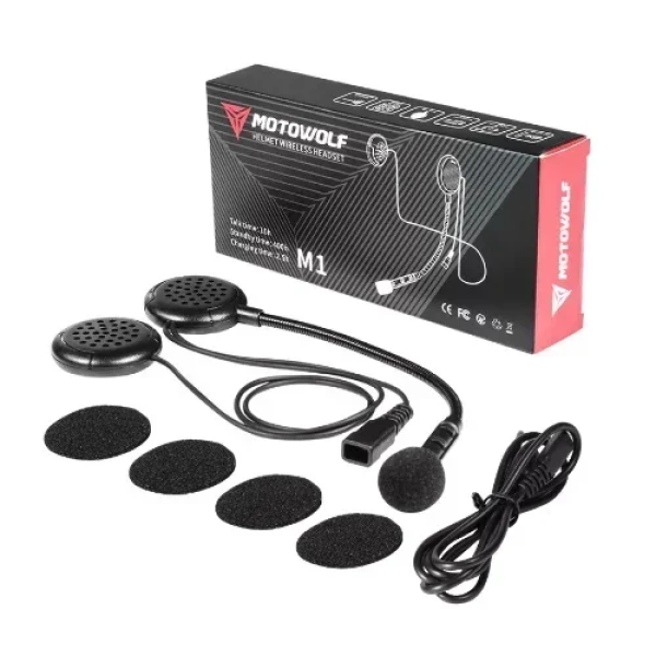 Bluetooth Headset/Handsfree για Κράνος Μοτοσικλέτας Motowolf MDL1909 M1 – Μαύρο